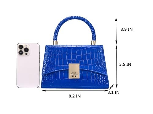 JHVYF Women Small Crossbody Bags Shoulder Bag Classic Satchel Handbags Ladies Cute Purses Satchels bag mini purse Blue - Image 4
