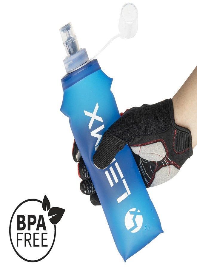 LX LERMX زجاجة ماء LERMX Quick Grip Chill سعة 500 مل (17 أونصة) مصنوعة من مادة TPU الناعمة، خالية من مادة BPA، مناسبة للجري والمشي لمسافات طويلة وركوب الدراجات والتسلق - قطعتان - Image 4
