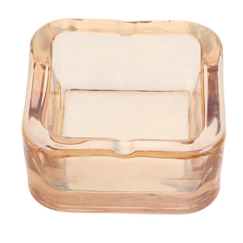 Amber Glass Ashtray for Home Car Office and Outdoor Patio Modern Design - Image 2