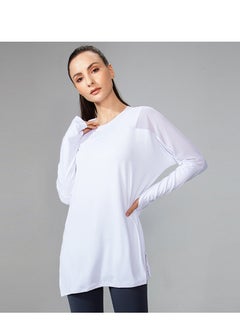 Generic Women's Mesh Running Sports T-Shirt Long Sleeved Loose Yoga Clothes Quick Drying Clothes 