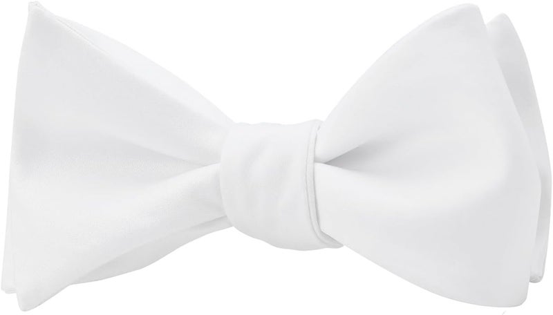 pensee Mens Solid Bowtie Woven Self Tie Bow Ties Tuxedo & Wedding Bowties - Image 3