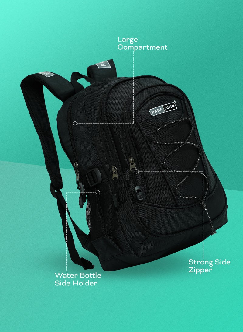 PARAJOHN Classic Students School Backpack Black - Image 4