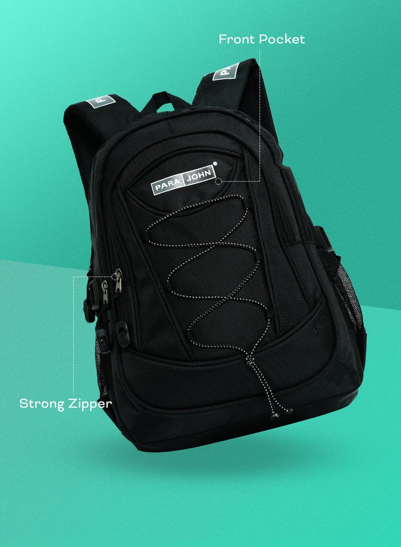 PARAJOHN Classic Students School Backpack Black - Image 2