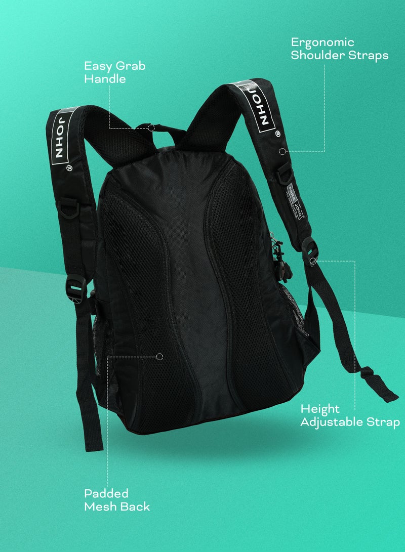 PARAJOHN Classic Students School Backpack Black - Image 3
