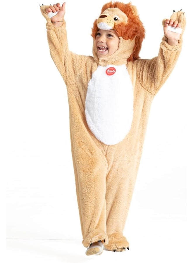 Ciao Trudi Licensed Lion Baby Costume 2-3 year – Unisex Plush Onesie with Jumpsuit & Bonnet | Infant Animal Fancy Dress Outfit | Cute Baby Lion Costume for Halloween, Parties & Photos - Image 3