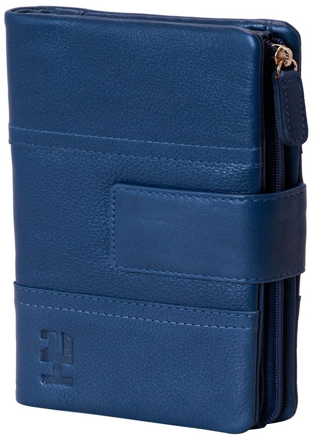 RIGOHILL Navy Designer Malmo Leather Wallet for Women | Beautiful Ladies Wallet | Purse for Girls - Image 3