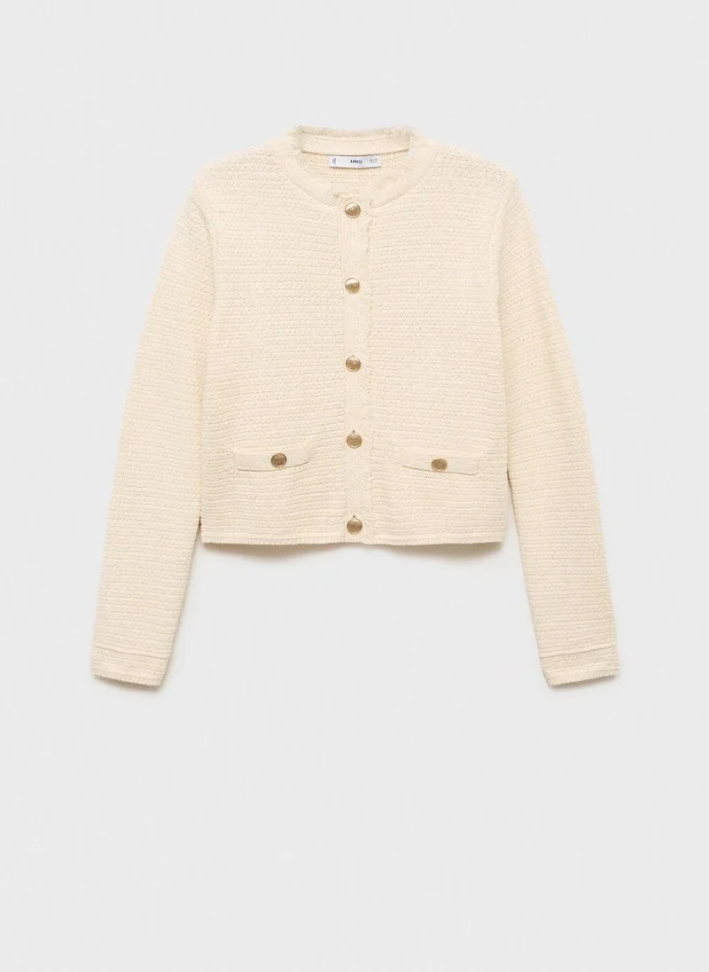 MANGO  Knitted cardigan with frayed ends for Women | Best Price UAE