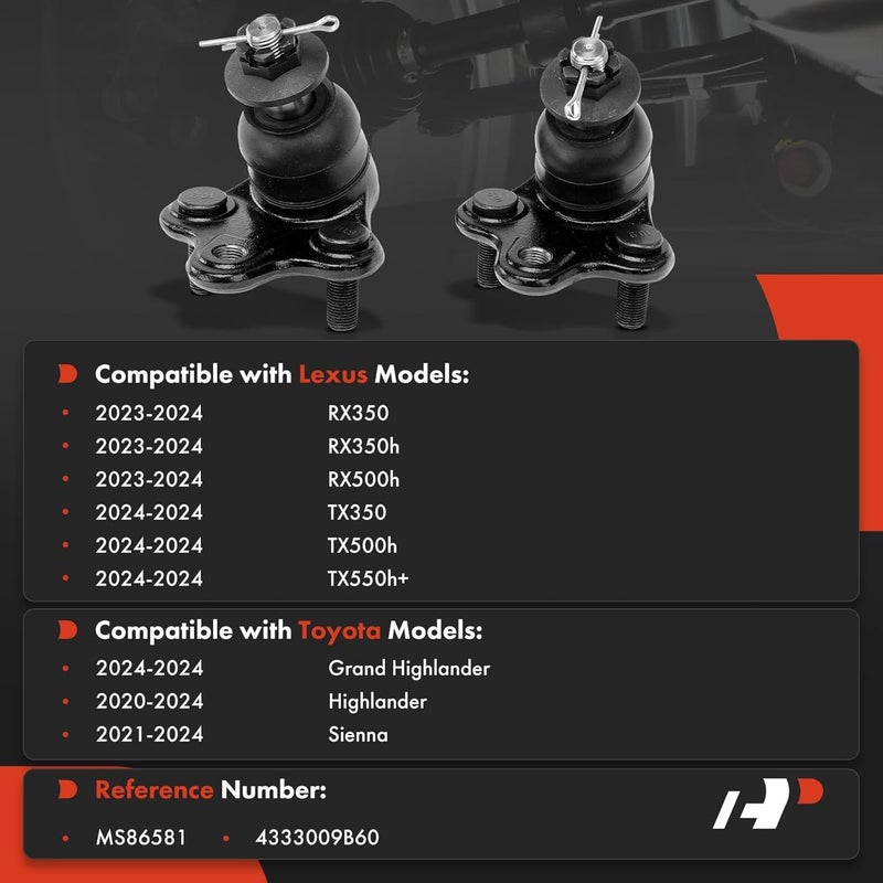A-Premium Front Lower Ball Joints for Toyota and Lexus - Image 2