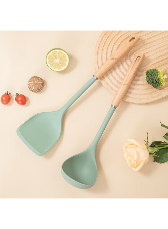 KBH Kangbahe Silicone Spatula And Ladle Set, Heat-resistant Non-stick Cooking Utensils For Kitchen, 2-piece Set - Image 4