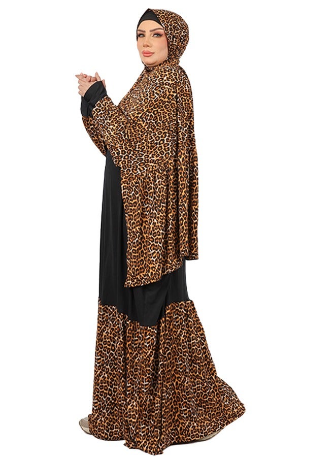 زمرد ثوب صلاة چيرسيه سعودي عملي مع غطاء الرأس من زمرد فاشون  - Image 3
