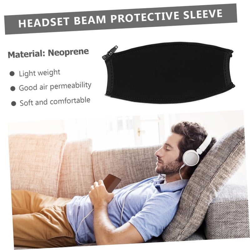 2Pcs Neoprene Headband Pad Cover Protector Soft Comfortable Fit Zipper Design - Image 5