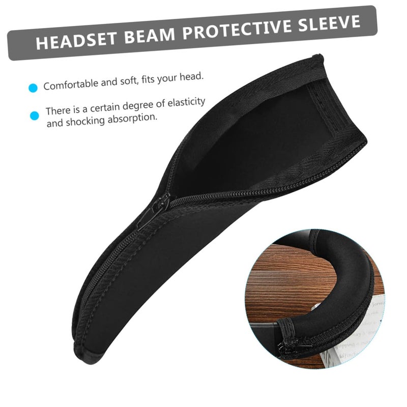 2Pcs Neoprene Headband Pad Cover Protector Soft Comfortable Fit Zipper Design - Image 3