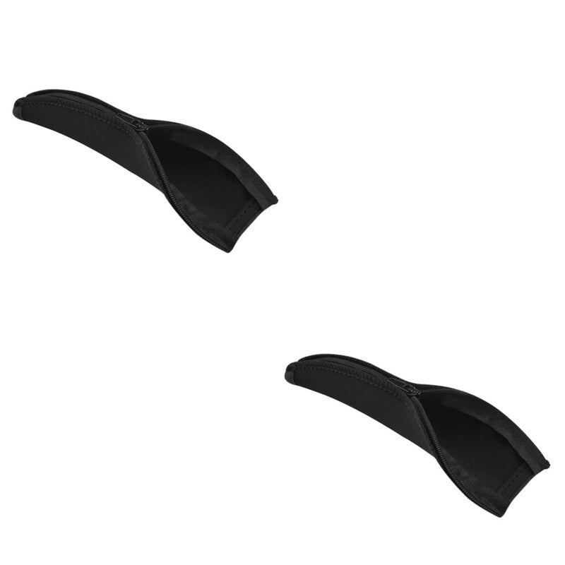 2Pcs Neoprene Headband Pad Cover Protector Soft Comfortable Fit Zipper Design - Image 2