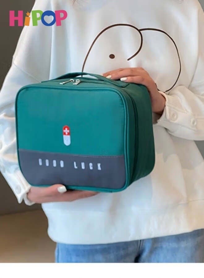 HIPOP First Aid Kit Bag, Empty Medical Storage Bag Survival Medical Kit, Portable Large Emergency Medical Supplies Pouch Bag for Home Outdoor Camping Hiking Travel - Image 4
