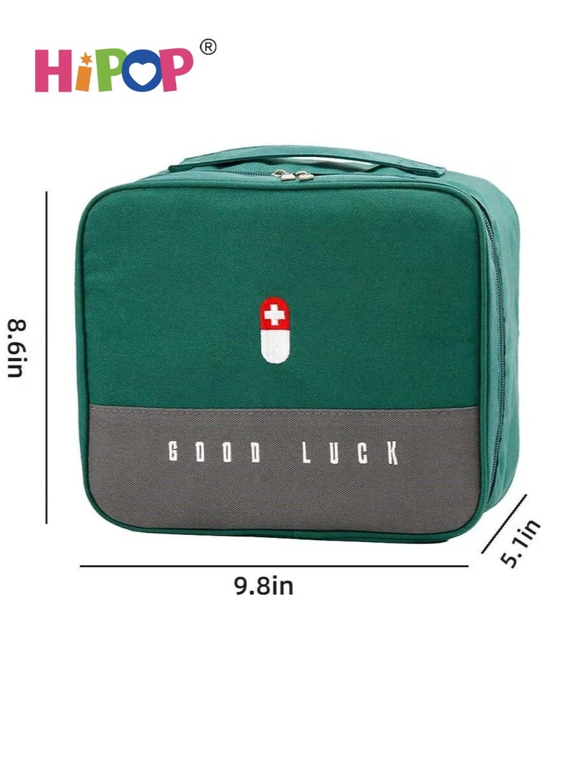 HIPOP First Aid Kit Bag, Empty Medical Storage Bag Survival Medical Kit, Portable Large Emergency Medical Supplies Pouch Bag for Home Outdoor Camping Hiking Travel - Image 5