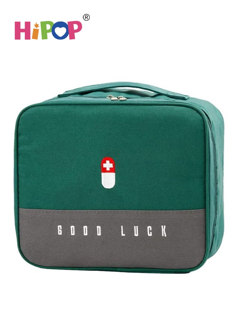 HIPOP First Aid Kit Bag, Empty Medical Storage Bag Survival Medical Kit, Portable Large Emergency Medical Supplies Pouch Bag for Home Outdoor Camping Hiking Travel - Image 1
