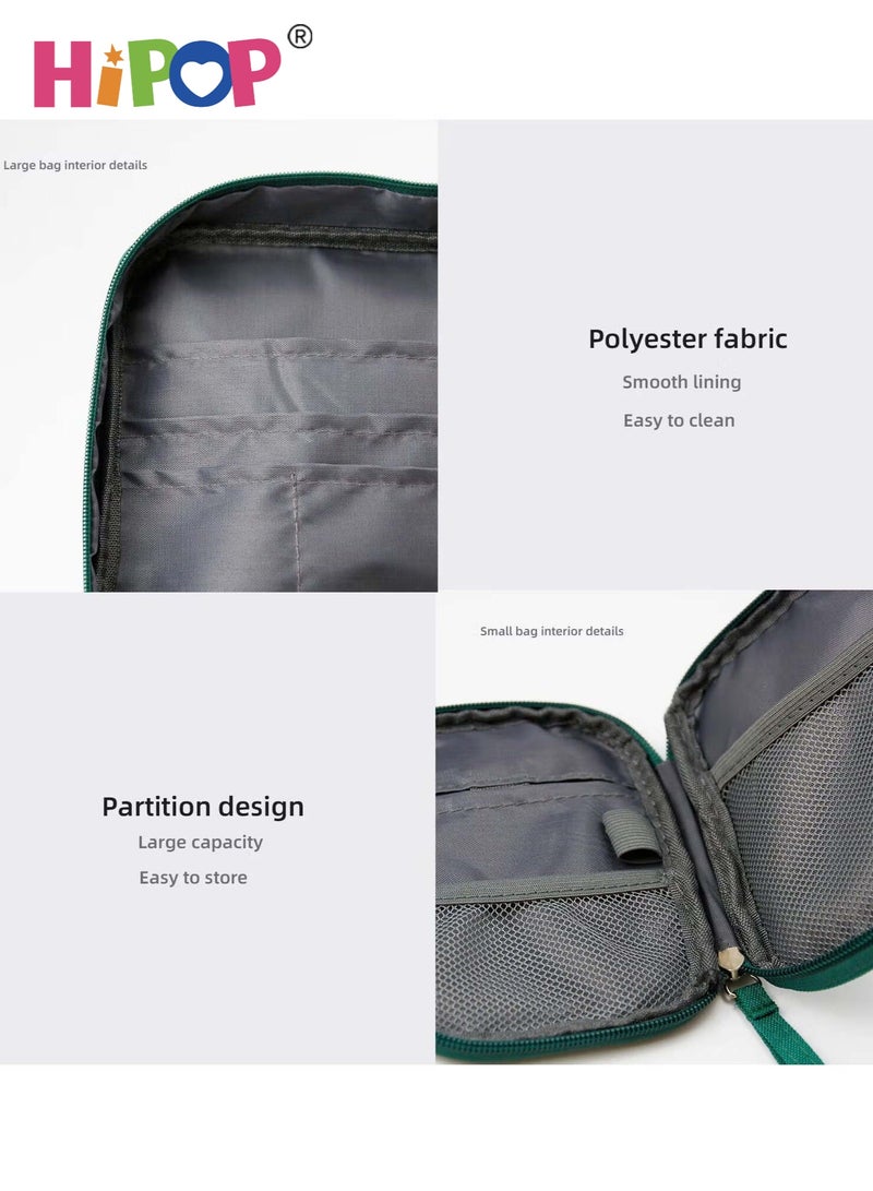 HIPOP First Aid Kit Bag, Empty Medical Storage Bag Survival Medical Kit, Portable Large Emergency Medical Supplies Pouch Bag for Home Outdoor Camping Hiking Travel - Image 2