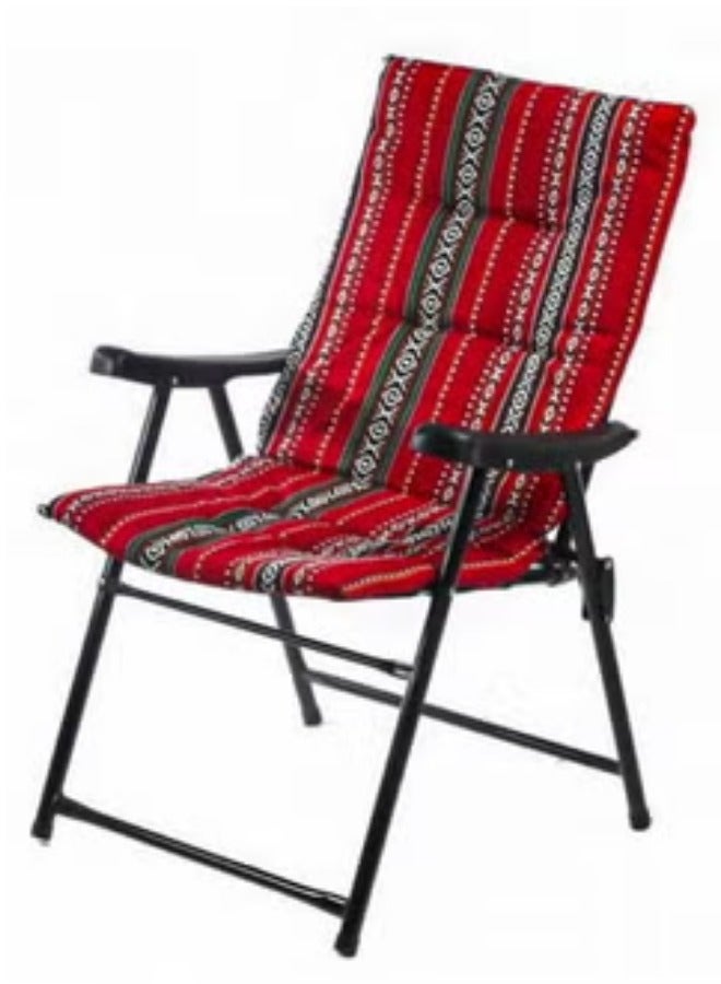 سمارت هوم كرسي تخييم قابل للطي وخفيف الوزن ومبطن عالي الجودة للتخييم على الشاطئ والرحلات في الهواء الطلق - Image 1