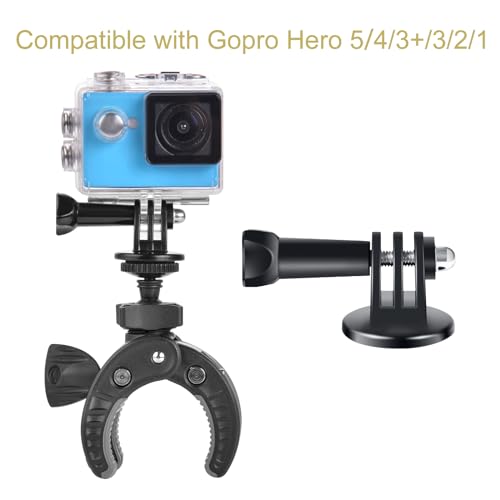 UTEBIT Bike Camera Mount with 1/4" Screw Bicycle Camera Clamp for Bike,Motorcycle, Gopro,Electric Vehicles,360° Rotation Handlebar Action Camera Smartphone - Image 3
