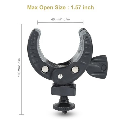 UTEBIT Bike Camera Mount with 1/4" Screw Bicycle Camera Clamp for Bike,Motorcycle, Gopro,Electric Vehicles,360° Rotation Handlebar Action Camera Smartphone - Image 4