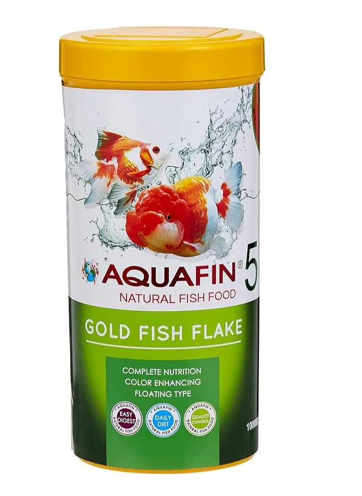 AQUAFIN Gold Fish Flake - Specially Formulated for Goldfish, 1000ml 