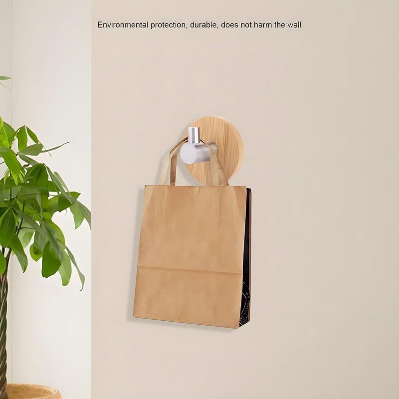 Boniry 4 PCS Wooden Wall Hanging Hook, Wall Heavy Duty Home Decor Items, Best Use for Bathroom Essential and Kitchen Accessories Items, Bath Towel Hook - Image 4