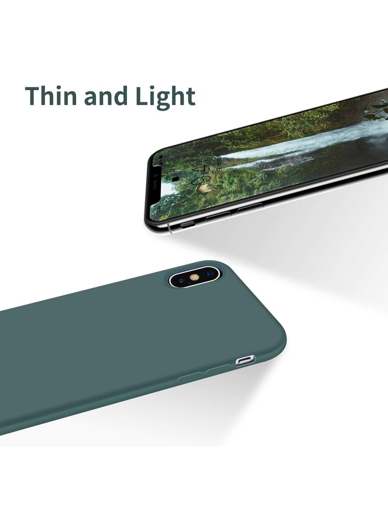 DUSALA iPhone XS Max Case, Liquid Silicone Phone Case for iPhone XS Max 6.8 Inch, Colorful Silky-Soft Protective Cover (Green) - Image 2