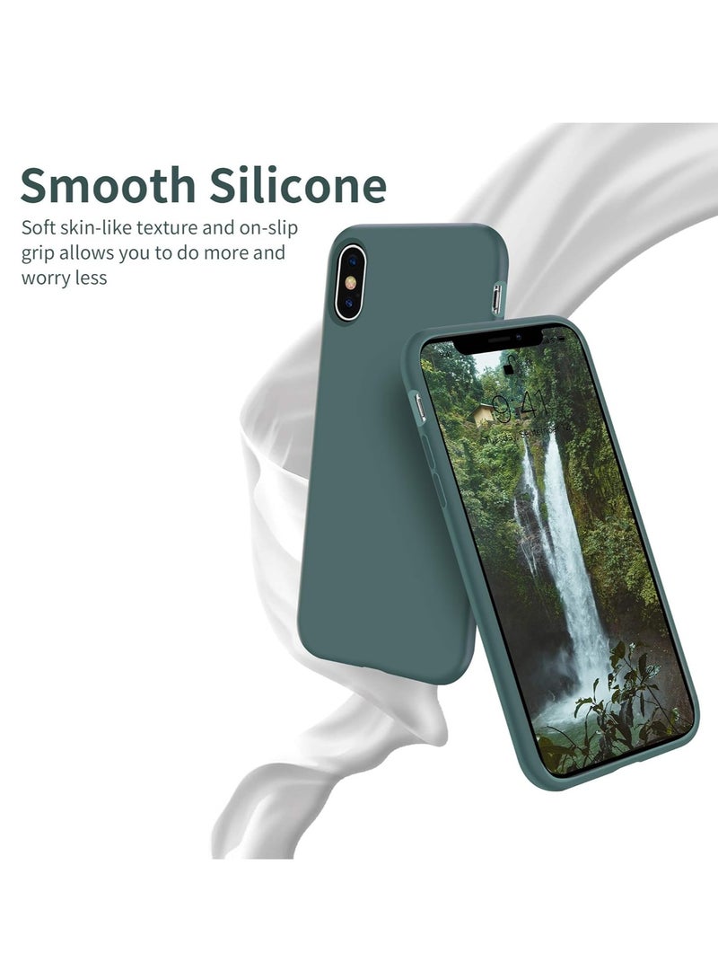 DUSALA iPhone XS Max Case, Liquid Silicone Phone Case for iPhone XS Max 6.8 Inch, Colorful Silky-Soft Protective Cover (Green) - Image 3