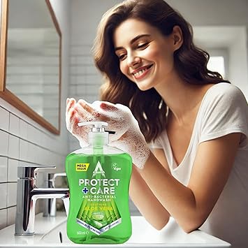 Astonish Protect Care AntiBacterial Handwash Aloe Vera Mega Value Pack of 12 600ml Bottles Vegan pH Balanced Removes 999 of Bacteria - Image 5