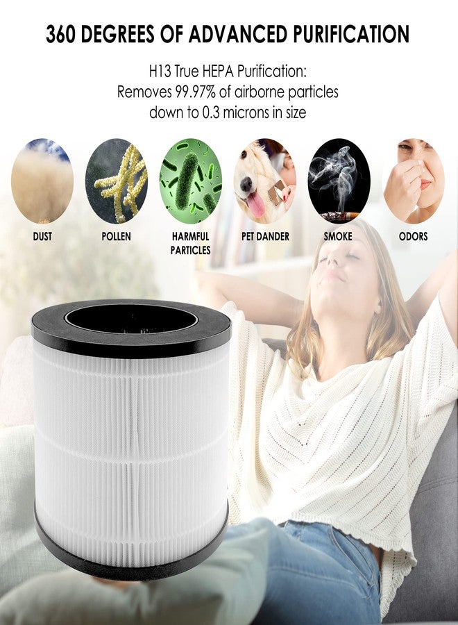 Flintar EPI153 Replacement Filter, Compatible with MOOKA and KOIOS EPI153 EP1153 Air Purifier EPI-153, 3-in-1 H13 Grade Filtration and Activated Carbon Filter, 2-Pack - Image 3