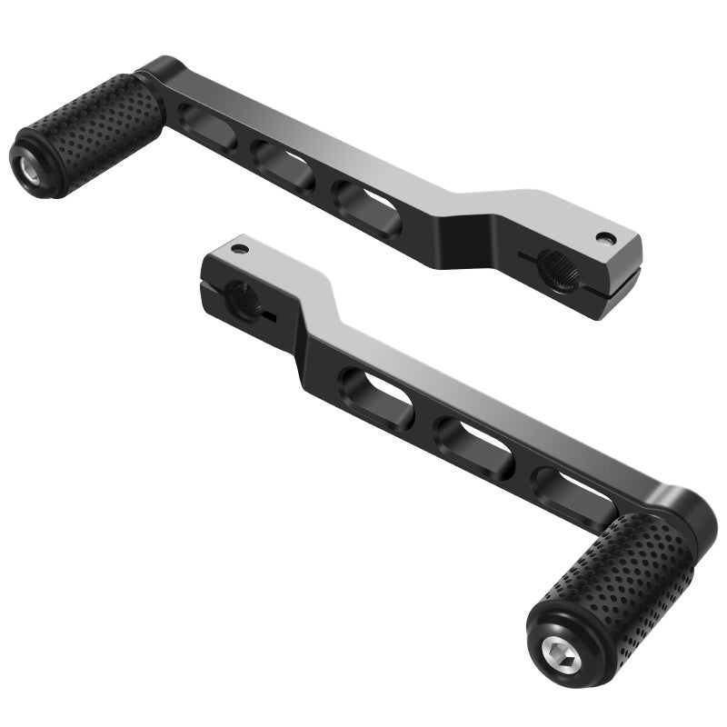 HEYOMOTOR Motorcycle Heel Toe Shift Lever Brake Pedals Shift Peg for Harley Davidson Softail Touring Road Glide Street Glide Levers Road King Glide Trikes Shifter Levers Black - Image 2