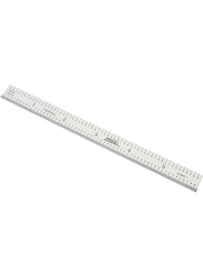 SPI 14-681-1 Flexible Steel Rule: Inch/Metric Graduation, 6 inches (150 mm) - Image 1