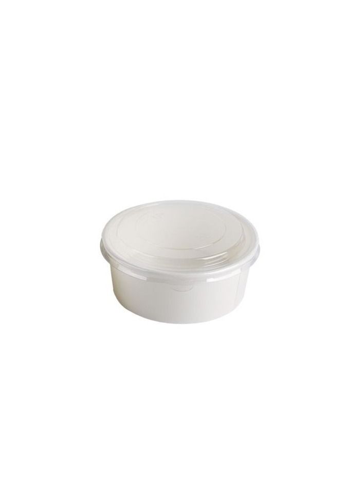 PRODEL ProdelPak Round Paper Bowl White PP Lid 20 Pieces  - Image 2