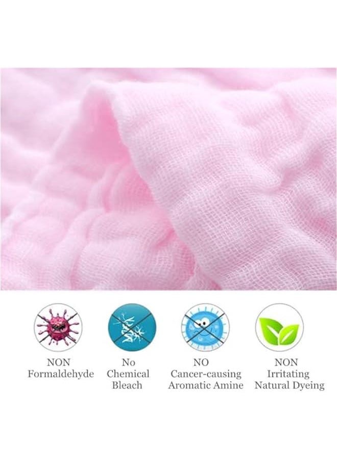 Gonice 5pcs Muslin Baby Washcloths and Towels, Natural Organic Cotton Baby Washcloths, Soft Newborn Baby Towel and Muslin Washcloth for Sensitive Skin  - Image 3
