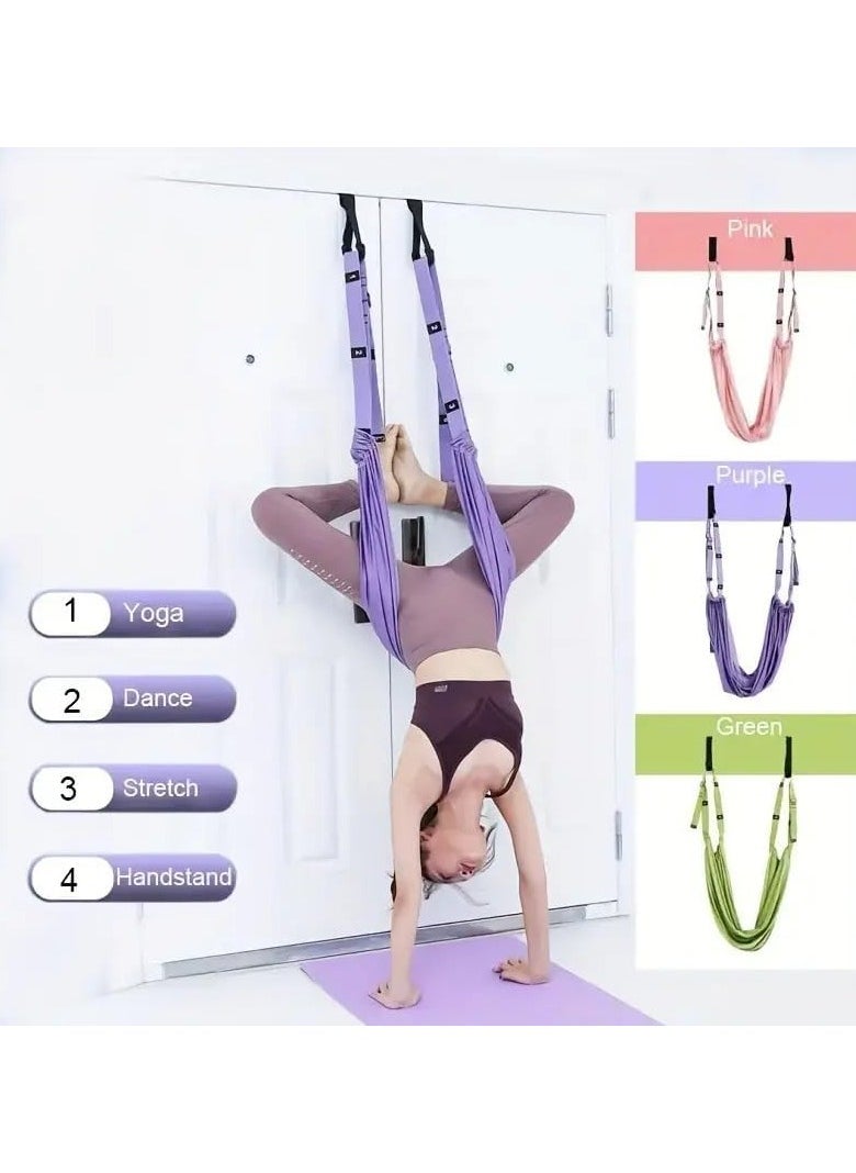 QSHOP Yoga Resistance Rope, Elastic Waist Back Leg Band Fitness Yoga Stretch Band Yoga Fitness Stretch Band Leg Extension Assistance Trainer Yoga Trainer Fitness Dance Waist Trainer  - Image 4