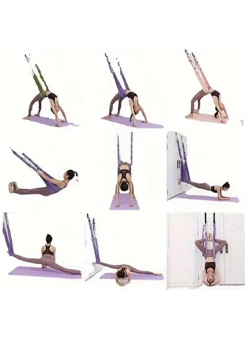 QSHOP Yoga Resistance Rope, Elastic Waist Back Leg Band Fitness Yoga Stretch Band Yoga Fitness Stretch Band Leg Extension Assistance Trainer Yoga Trainer Fitness Dance Waist Trainer  - Image 5