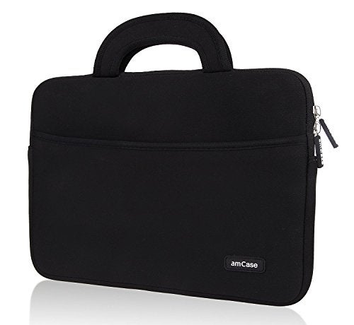 AM Case amCase 13.3-inch Laptop Case/Sleeve for Samsung Chromebook 2 /MacBook Air/Pro Retina Display/Toshiba Chromebook/Lenovo Yoga13 /ATIV Book 9 /Ultrabooks (Black) Protective Neoprene Cushion with Handle - Image 3