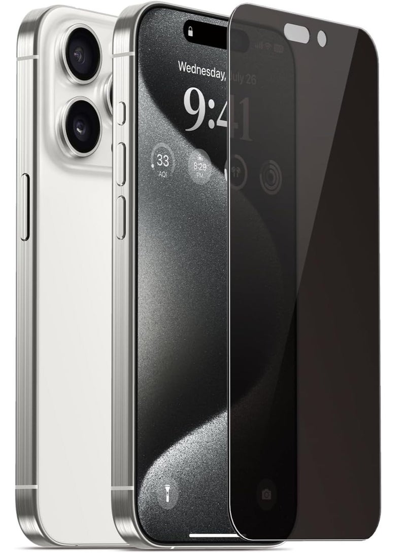 ELTRAZONE PRIVACY Tempered Glass for iPhone 15 PRO (2023) Screen Protector - [28degree 1 PACK] - Image 1