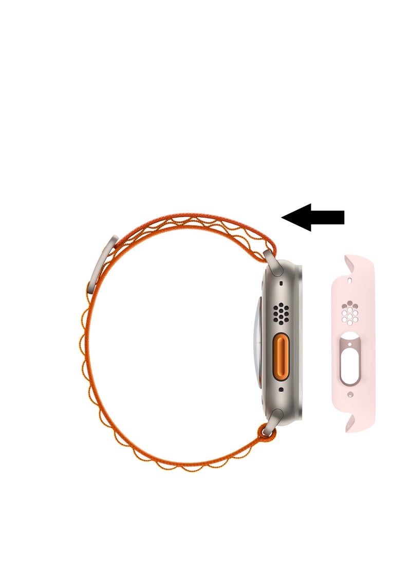 PC Half Case Protector frame Compatible with Apple Watch Series 8 ULTRA 49 mm Pink