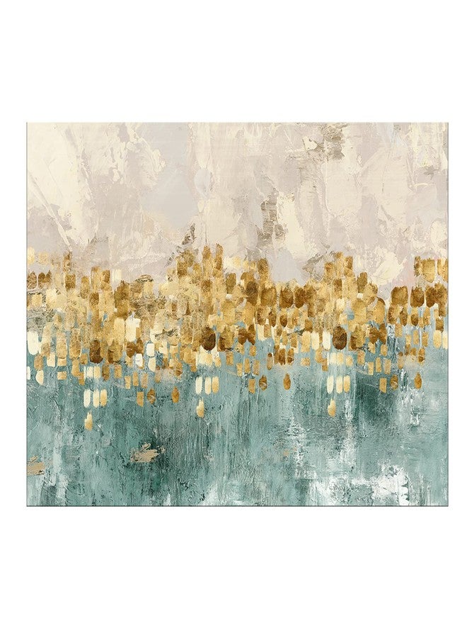 DZL Art لوحة فنية تجريدية باللونين البني والأزرق من DZL Art A74669، ديكور عصري، لوحة جدارية، قماش بلون بني فاتح، لوحة رمادية، ديكور معاصر، لوحة فنية تجريدية لغرفة المعيشة - Image 1