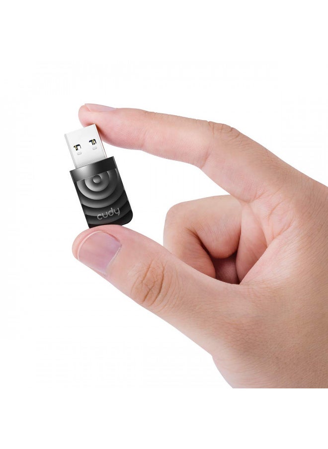 cudy Cudy AC1300 WiFi USB 3.0 Adapter for PC, USB WiFi Dongle, 5Ghz /2.4Ghz, WiFi USB 3.0, Wireless Adapter for Desktop/Laptop, Compatible with Windows 7/8/8.1/10/11, mac OS 10.610.15.3, Linux, WU1300S  - Image 4