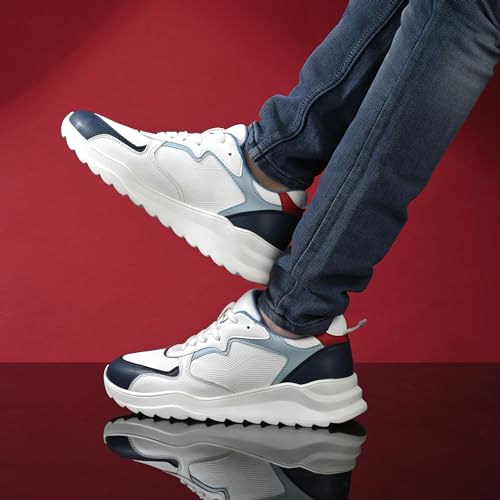 Cruiser Men's Dexter White-Blue Chunky Sneakers_9 UK (2513-2) - Image 3