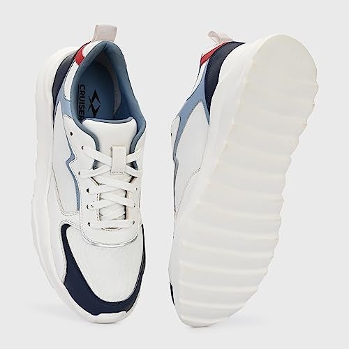 Cruiser Men's Dexter White-Blue Chunky Sneakers_9 UK (2513-2) - Image 4