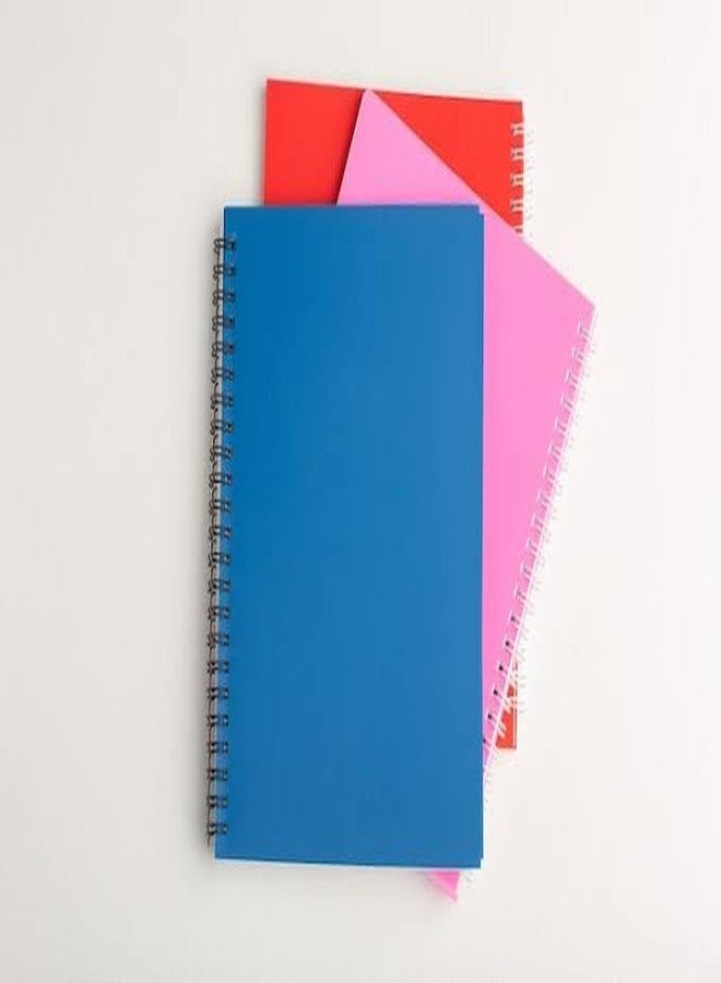 Plain Spiral Bound Notebooks, (Pack -3) Colorful Covers, Multi Writing Pads for Students,Office, (Pages - 180) - Image 1