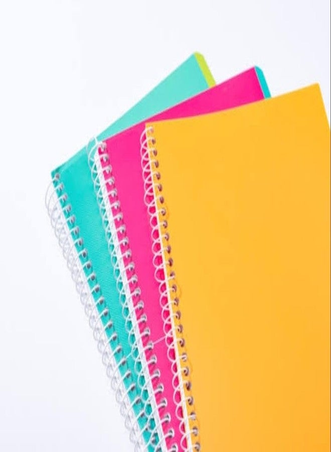 Plain Spiral Bound Notebooks, (Pack -3) Colorful Covers, Multi Writing Pads for Students,Office, (Pages - 180) - Image 2