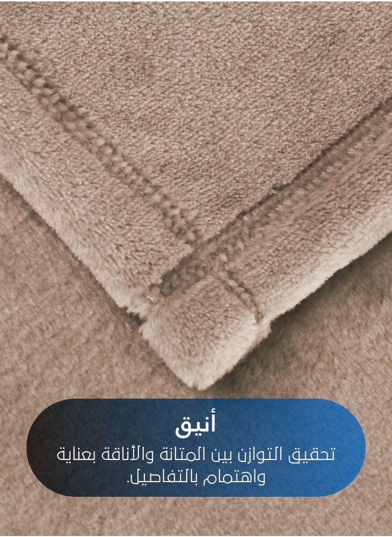 Master Home Textile Lightweight Velvet Blanket, Mora Series, 350GSM, Double Size 260 x 240 cm, Extra Soft All Season Fleece Blanket, Bed And Sofa Blanket  - Image 3