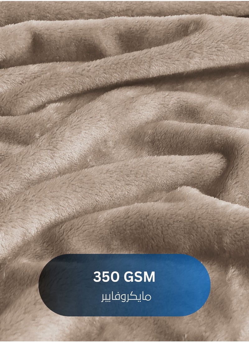 Master Home Textile Lightweight Velvet Blanket, Mora Series, 350GSM, Double Size 260 x 240 cm, Extra Soft All Season Fleece Blanket, Bed And Sofa Blanket  - Image 2