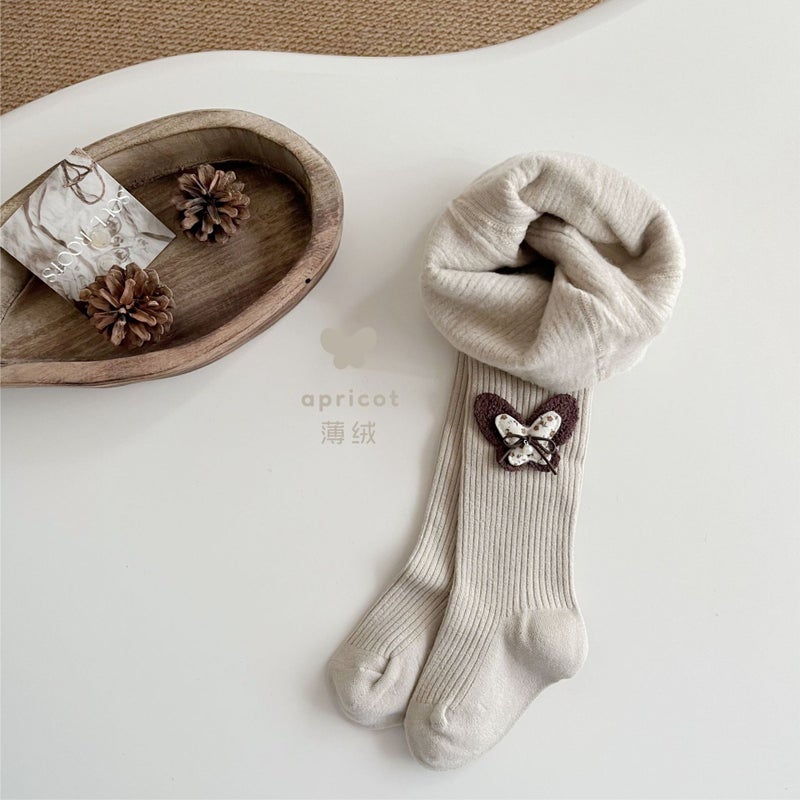 Girls' Pantyhose Thin Velvet Children'S Pantyhose Warm Solid Color Baby Leggings All-Match Pantyhose Thickened - Image 1