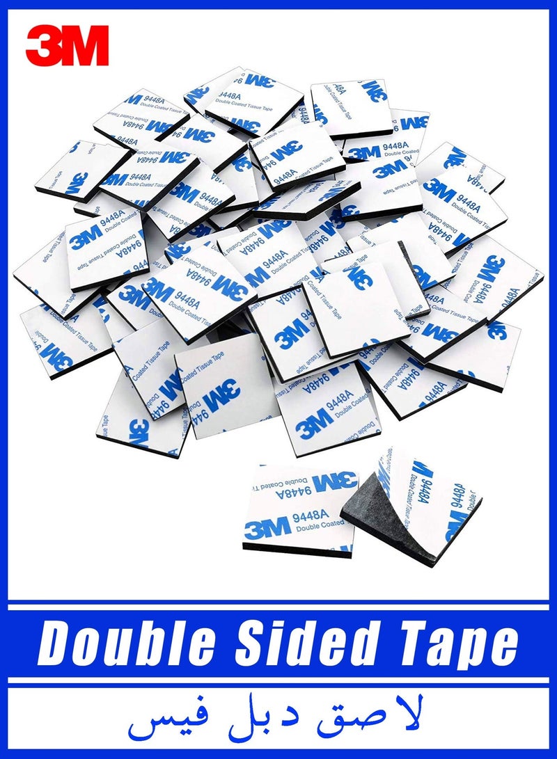 3M 120 Pack Square Double Sided Foam Tape Double Sided Foam Adhesive Tape Black Strong Tape Pads for DIY Art Crafts Supplies, 40*40mm - Image 1