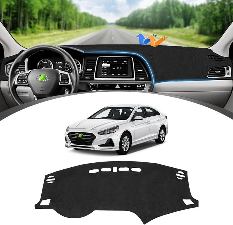 FIILINES Dashboard Cover Custom Fit for Hyundai Sonata 2015 2016 2017 2018 2019 Sonata Accessories Suede Dash Cover Mat Sunshade Anti-Slip Pad Carpet Protector - Image 1